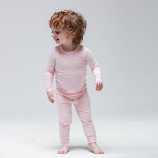 Baby & Toddler & Kid Soft Modal Long Sleeve Pajamas (Pink)