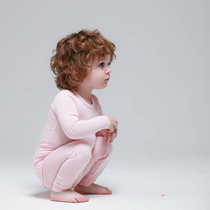 Baby & Toddler & Kid Soft Modal Long Sleeve Pajamas (Pink) - CHATTER CARROT