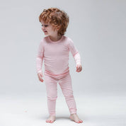 Baby & Toddler & Kid Soft Modal Long Sleeve Pajamas (Pink) - CHATTER CARROT