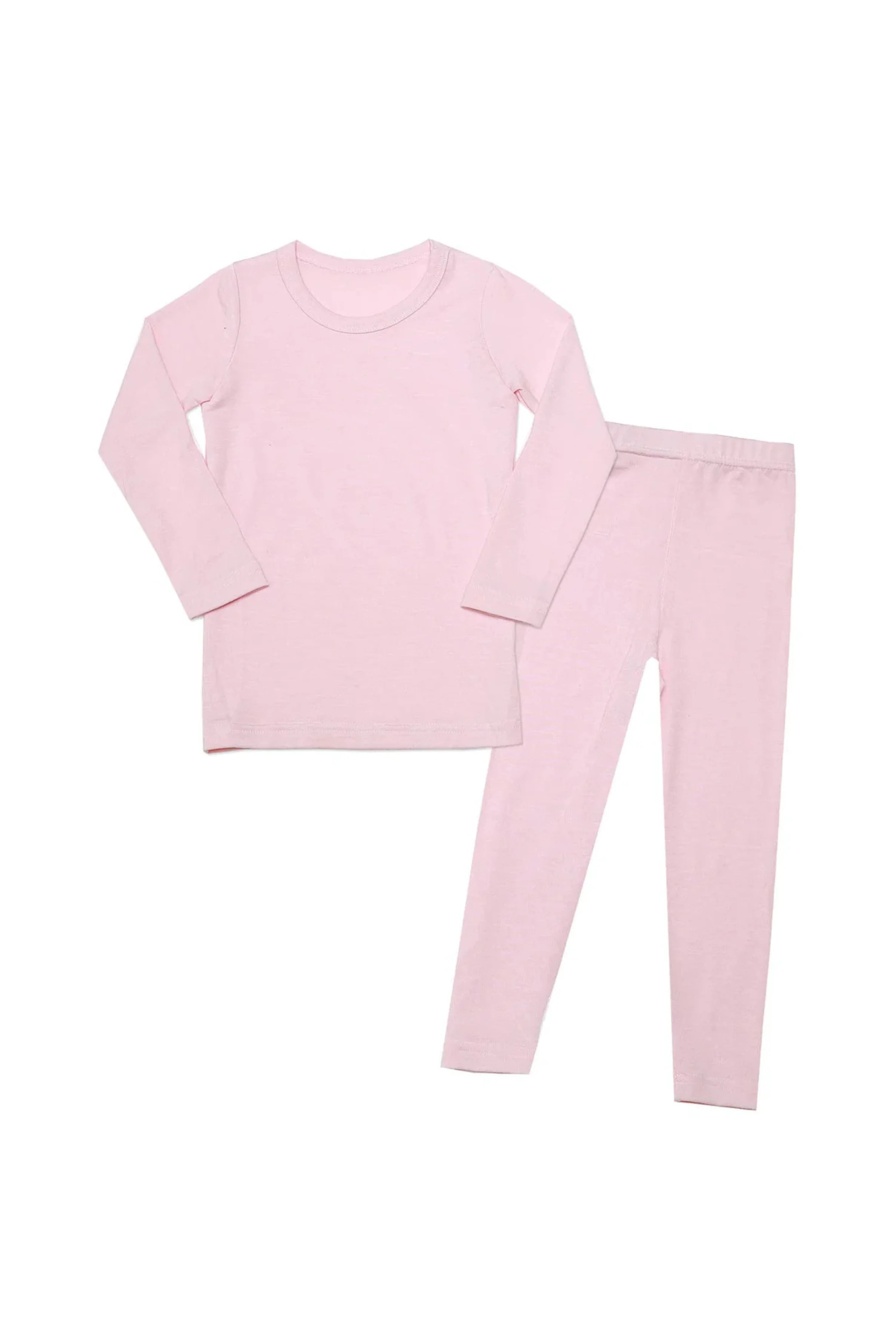 Baby & Toddler & Kid Soft Modal Long Sleeve Pajamas (Pink) - CHATTER CARROT