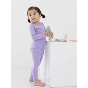 Baby / Toddler / Kid Solid Cotton Snug Fit Pajamas (Purple) - CHATTER CARROT