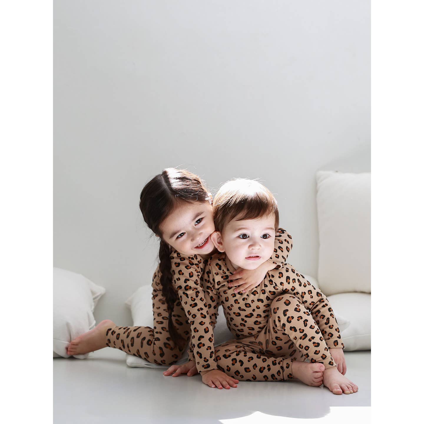 Baby/Toddler & Kid Cotton Snug Fit Leopard Pattern Pajamas - CHATTER CARROT