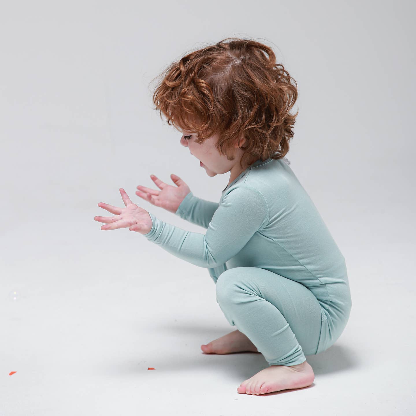 Baby/Toddler/ Kid Soft Modal Long Sleeve Pajamas (Mint) - CHATTER CARROT