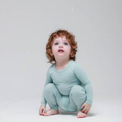 Baby/Toddler/ Kid Soft Modal Long Sleeve Pajamas (Mint) - CHATTER CARROT