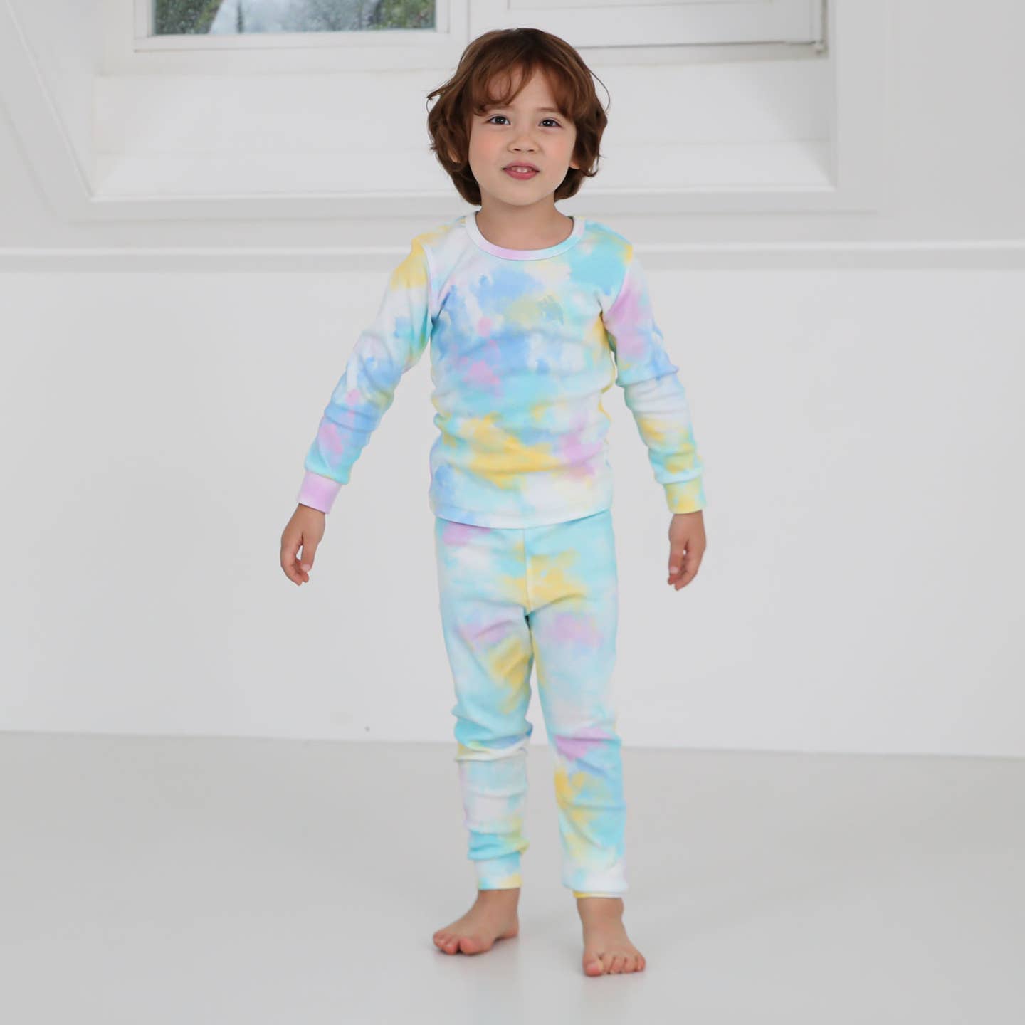 Baby/Toddler/Kid 100% Cotton Snug Fit Tiedye Pajamas (Blue) - CHATTER CARROT