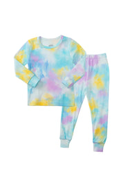 Baby/Toddler/Kid 100% Cotton Snug Fit Tiedye Pajamas (Blue) - CHATTER CARROT