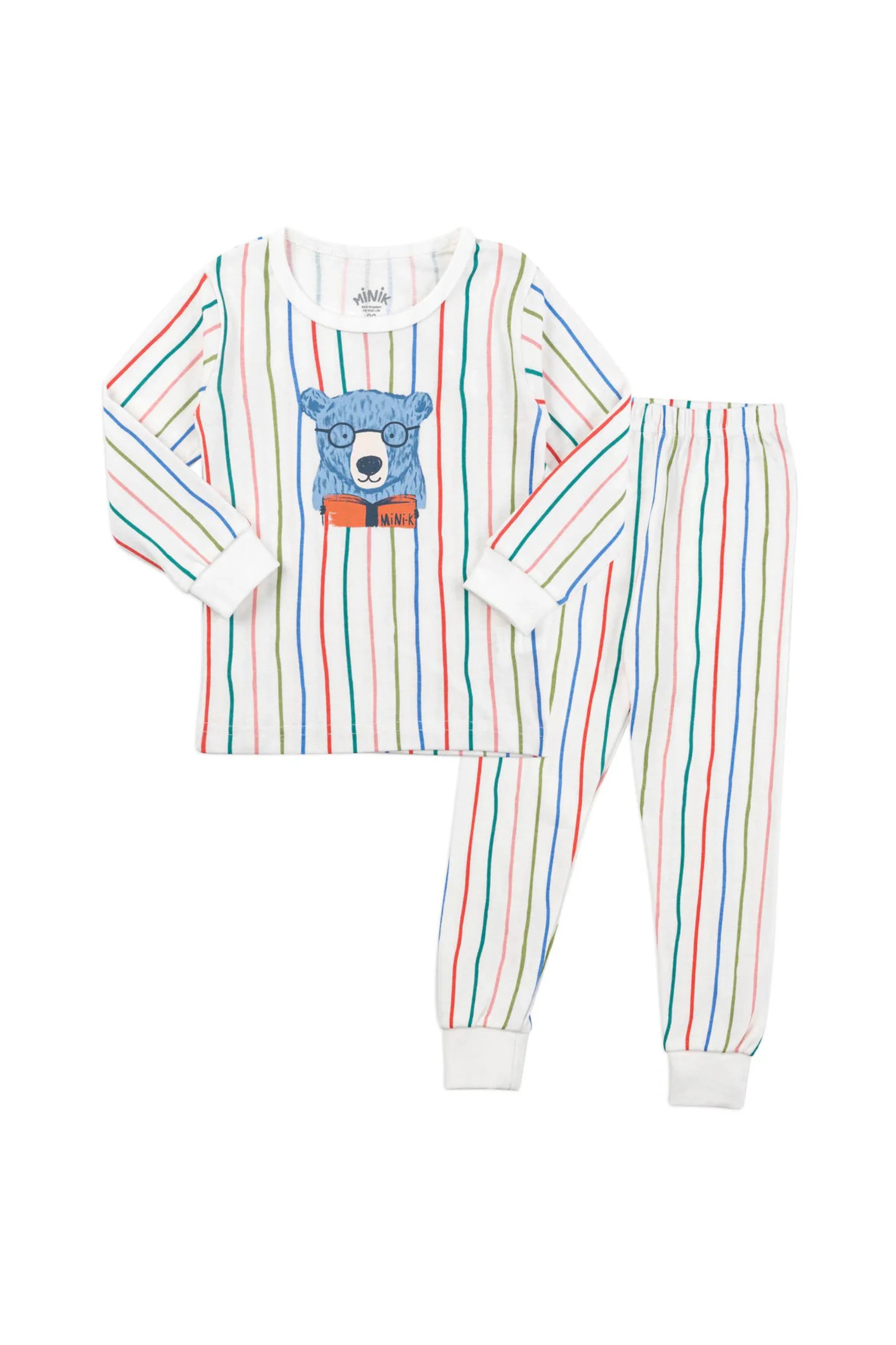 Baby/Toddler/Kid Cotton Snug Fit Blue Bear Pajamas - CHATTER CARROT