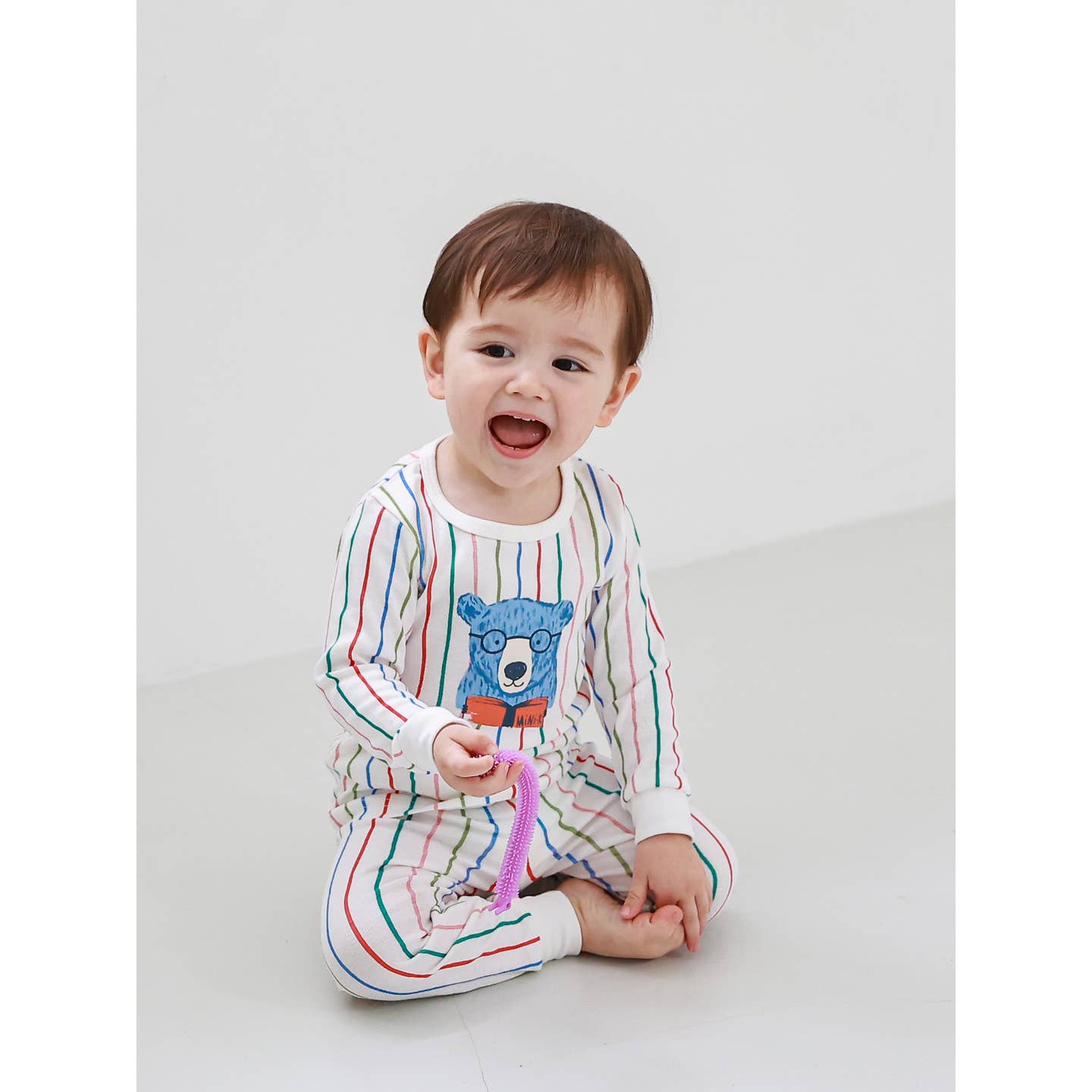 Baby/Toddler/Kid Cotton Snug Fit Blue Bear Pajamas - CHATTER CARROT