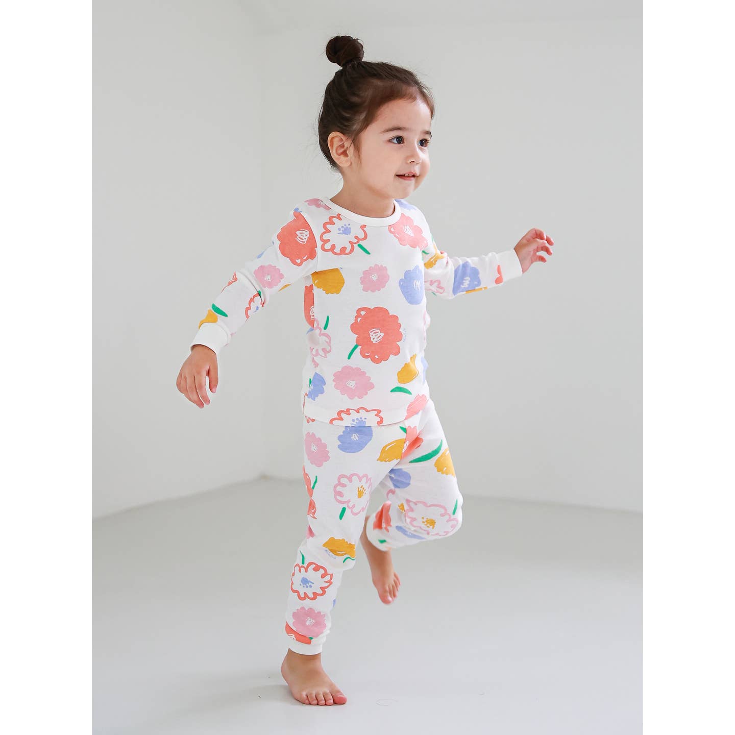 Baby/Toddler/Kid Cotton Snug Fit Floral Printed Pajamas - CHATTER CARROT