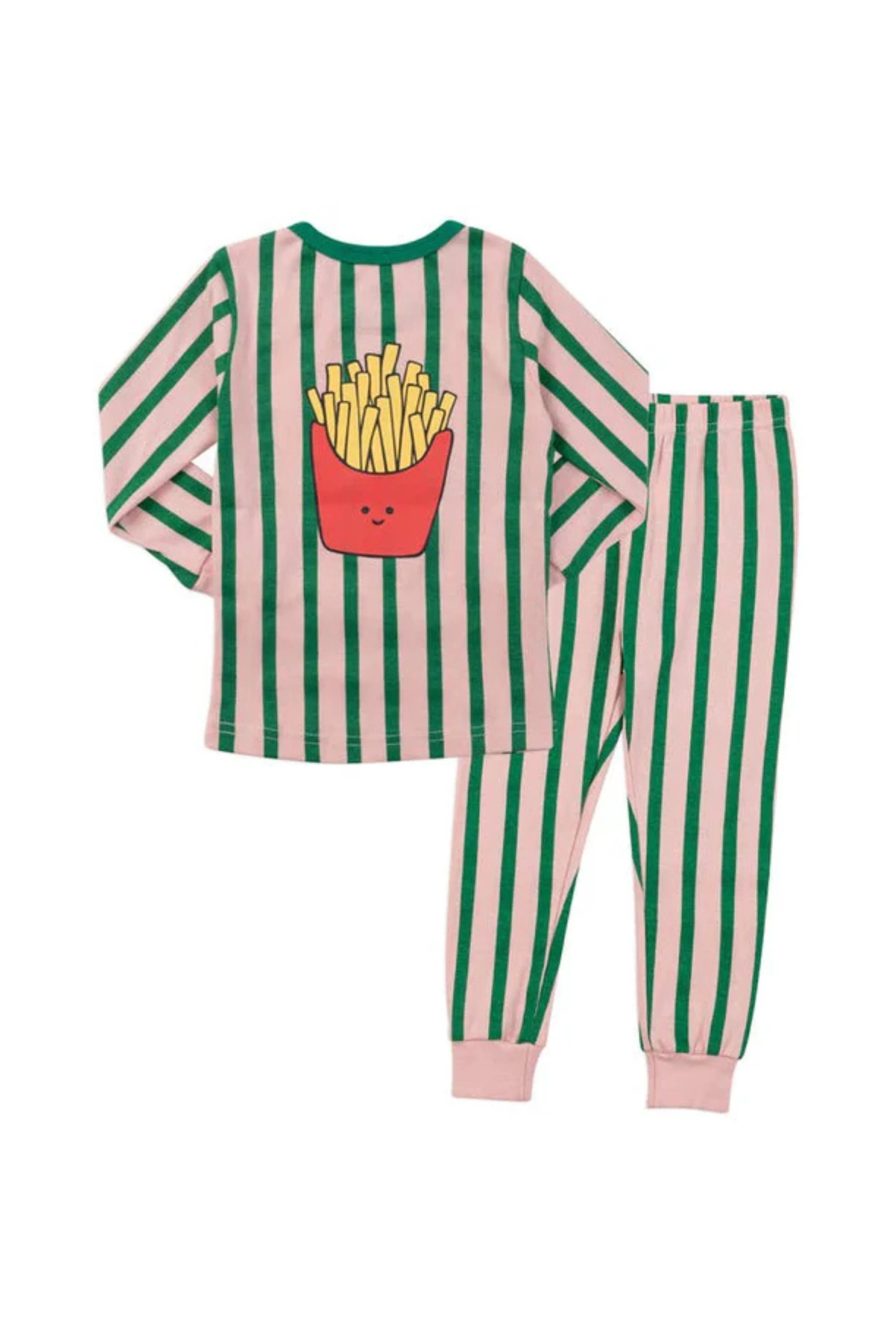 Kid Cotton Snug Fit French Fries Print Pajamas - CHATTER CARROT