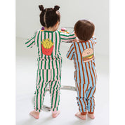 Baby/Toddler/Kid Cotton Snug Fit Hamburger Printed Pajamas - CHATTER CARROT