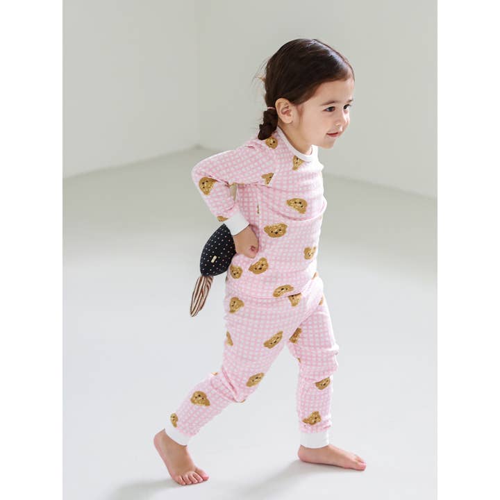 Kid Cotton Snug Fit Little Bear Pajamas (Pink) - CHATTER CARROT