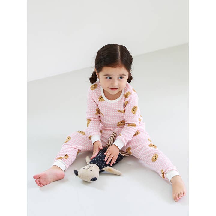 Baby/Toddler/Kid Cotton Snug Fit Little Bear Pajamas (Pink) - CHATTER CARROT