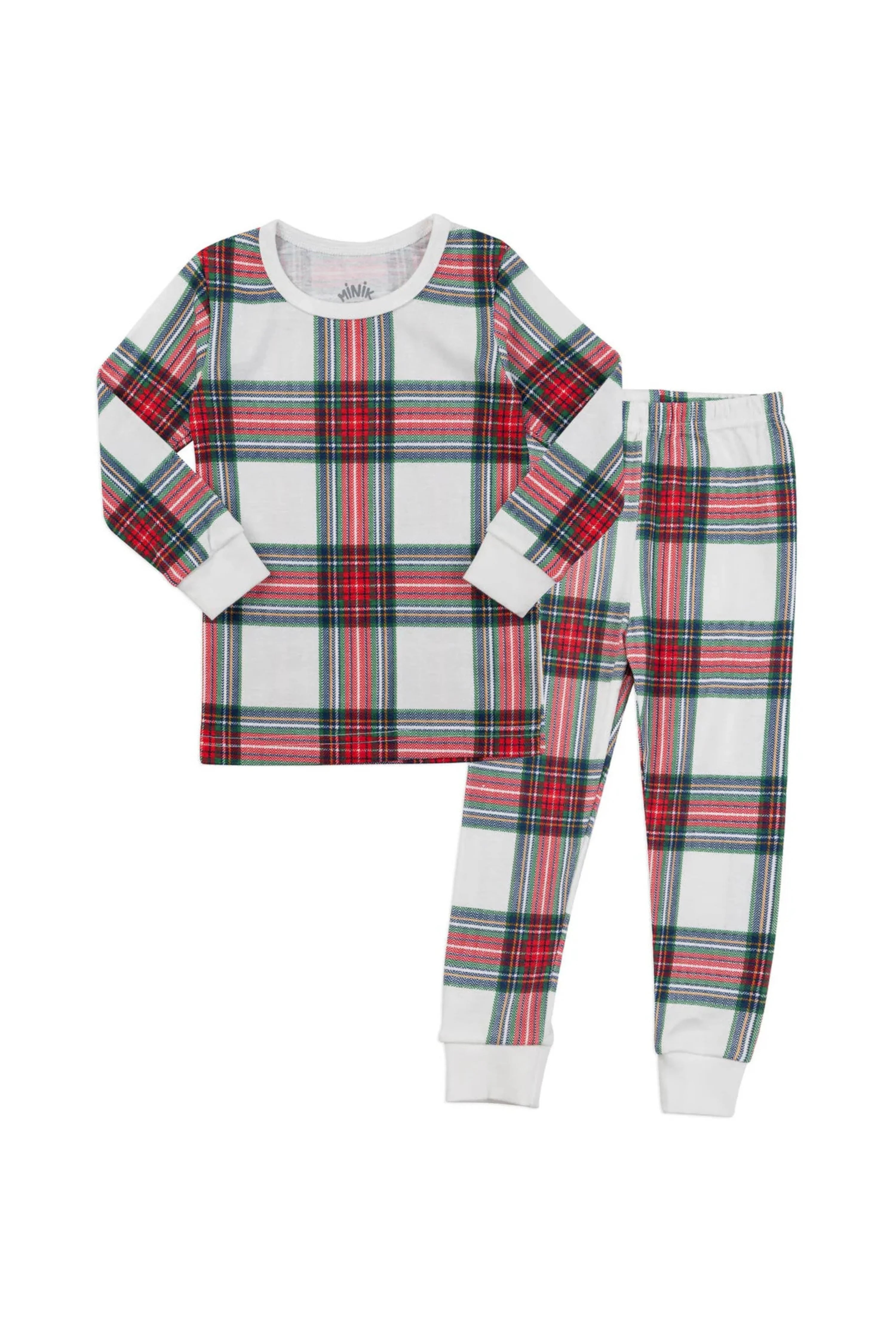 Kid Cotton Snug Fit Tartan Checkered Pajamas - CHATTER CARROT