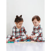 Baby/Toddler/Kid Cotton Snug Fit Tartan Checkered Pajamas - CHATTER CARROT