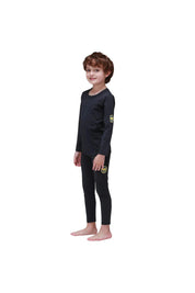 Baby/Toddler/Kid Fleece Lined Soft Thermal Pajamas (Black) - CHATTER CARROT