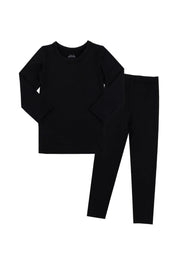 Baby/Toddler/Kid Fleece Lined Soft Thermal Pajamas / Black - CHATTER CARROT