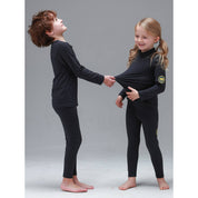 Baby/Toddler/Kid Fleece Lined Soft Thermal Pajamas (Black) - CHATTER CARROT