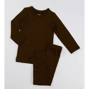 Baby/Toddler/Kid Fleece Lined Soft Thermal Pajamas (Brown) - CHATTER CARROT