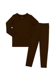 Baby/Toddler/Kid Fleece Lined Soft Thermal Pajamas (Brown) - CHATTER CARROT