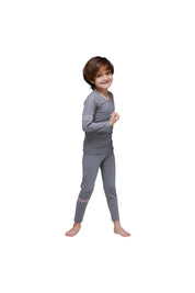 Baby/Toddler/Kid Fleece Lined Soft Thermal Pajamas (Gray) - CHATTER CARROT