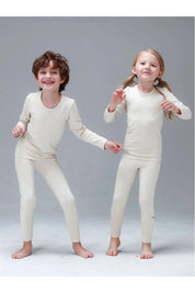 Baby/Toddler/Kid Fleece Lined Soft Thermal Pajamas (Ivory) - CHATTER CARROT