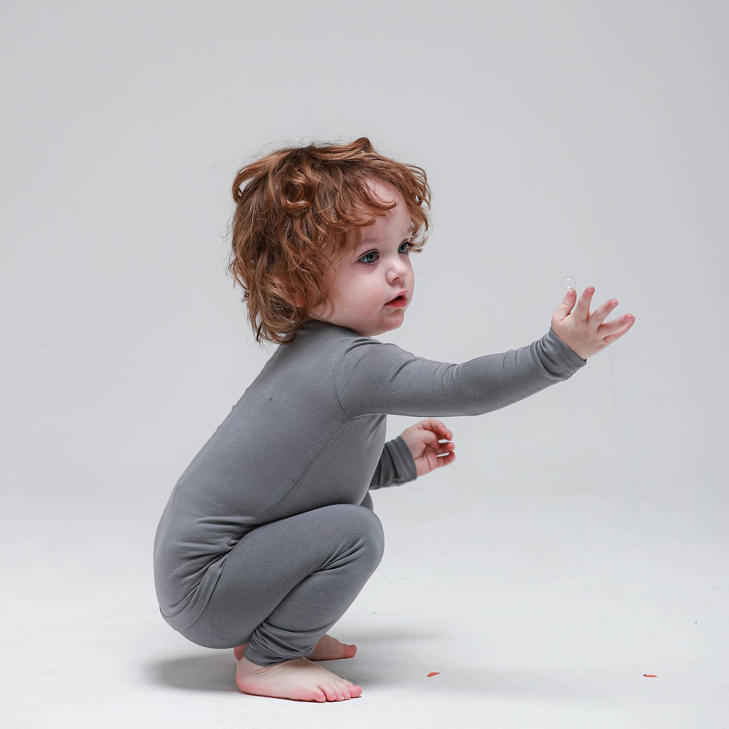 Baby/Toddler/Kid Soft Modal Long Sleeve Pajamas (Grey) - CHATTER CARROT