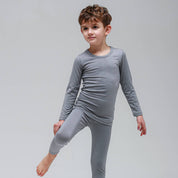 Baby/Toddler/Kid Soft Modal Long Sleeve Pajamas (Grey) - CHATTER CARROT