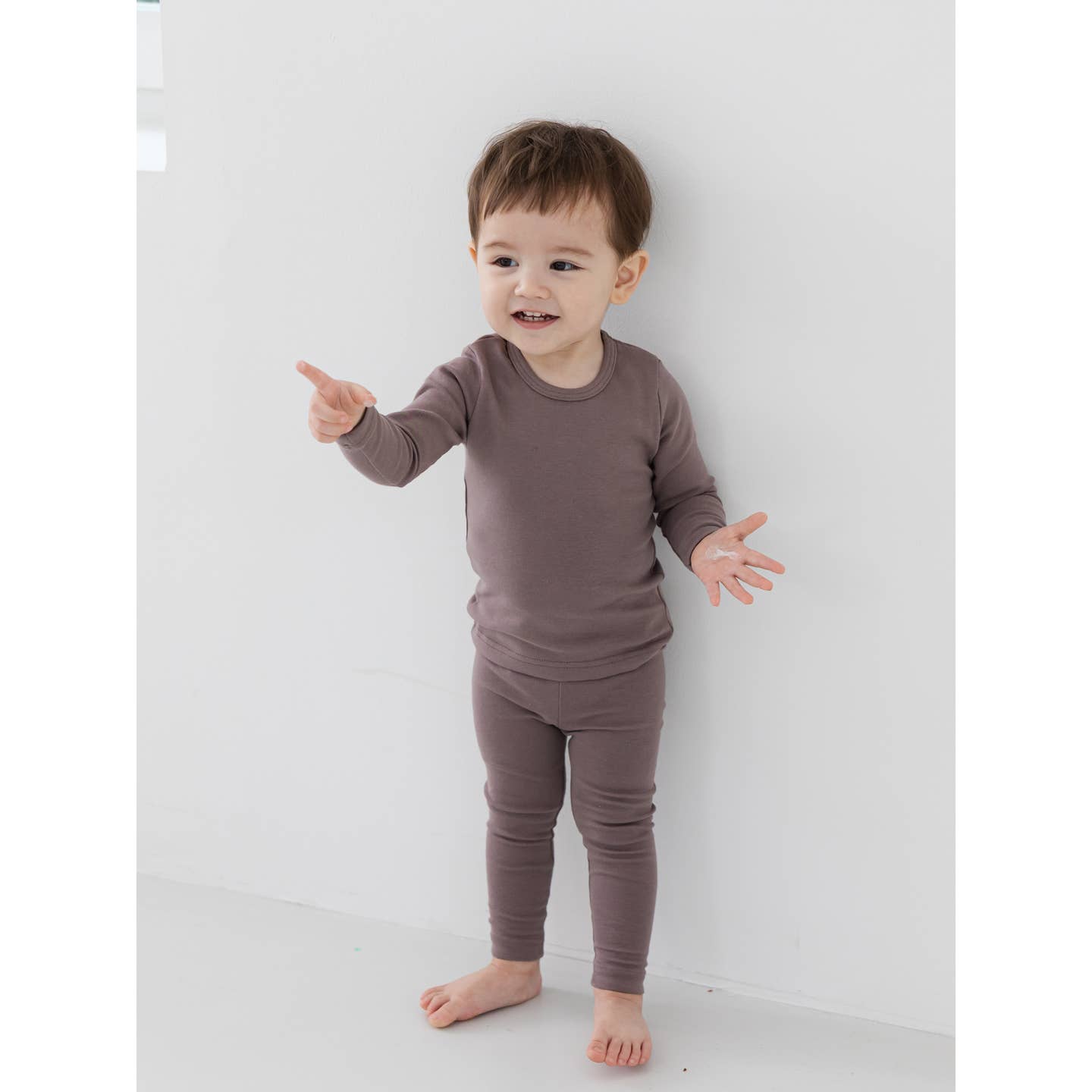 Baby/Toddler/Kid Solid Cotton Snug Fit Pajamas (Brown) - CHATTER CARROT