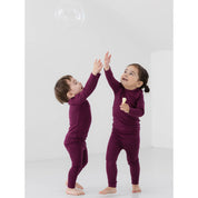 Baby/Toddler/Kid Solid Cotton Snug Fit Pajamas (Burgundy) - CHATTER CARROT