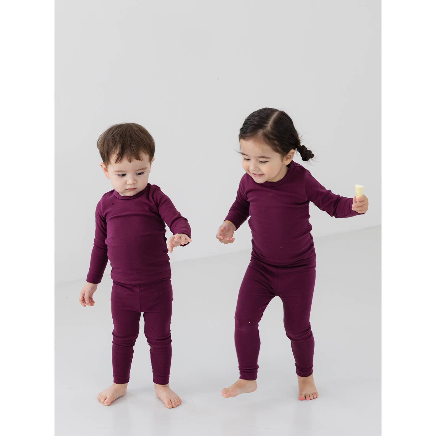 Baby/Toddler/Kid Solid Cotton Snug Fit Pajamas (Burgundy) - CHATTER CARROT