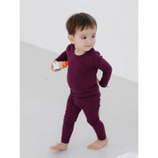 Baby/Toddler/Kid Solid Cotton Snug Fit Pajamas (Burgundy) - CHATTER CARROT