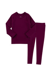 Baby/Toddler/Kid Solid Cotton Snug Fit Pajamas (Burgundy) - CHATTER CARROT