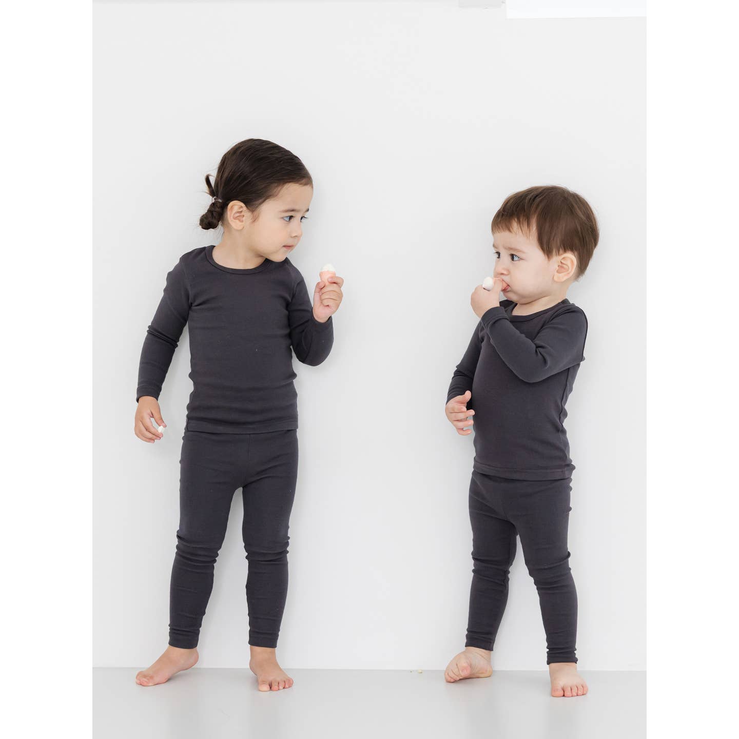 Baby/Toddler/Kid Solid Cotton Snug Fit Pajamas (Charcoal) - CHATTER CARROT