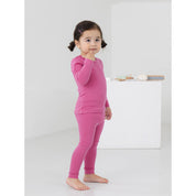 Baby/Toddler/Kid Solid Cotton Snug Fit Pajamas (Hot Pink) - CHATTER CARROT