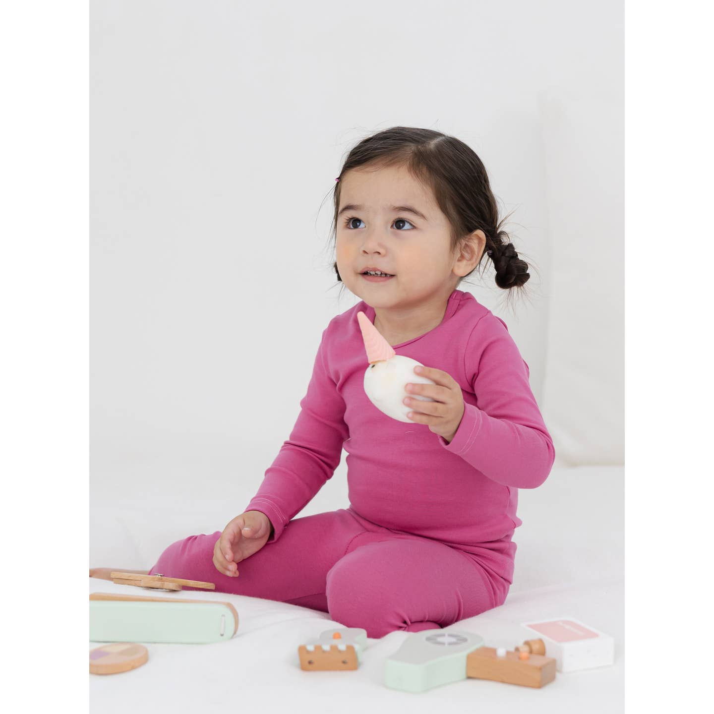 Baby/Toddler/Kid Solid Cotton Snug Fit Pajamas (Hot Pink) - CHATTER CARROT