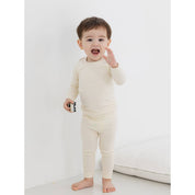 Baby/Toddler/Kid Solid Cotton Snug Fit Pajamas (Ivory) - CHATTER CARROT