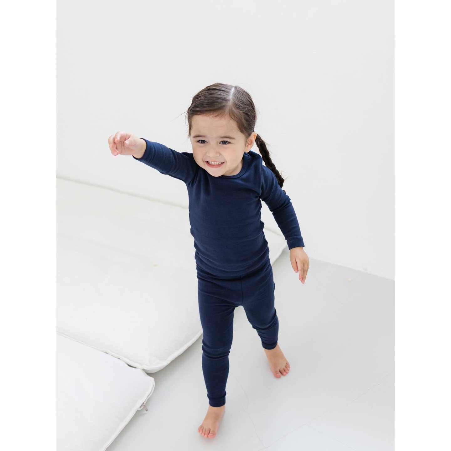 Baby/Toddler/Kid Solid Cotton Snug Fit Pajamas (Navy) - CHATTER CARROT