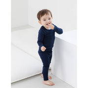 Baby/Toddler/Kid Solid Cotton Snug Fit Pajamas (Navy) - CHATTER CARROT