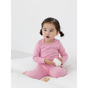 Baby/Toddler/Kid Solid Cotton Snug Fit Pajamas (Pink) - CHATTER CARROT