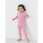 Baby/Toddler/Kid Solid Cotton Snug Fit Pajamas (Pink) - CHATTER CARROT