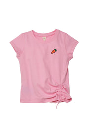 Carrot - Cute Ruched Top - Pink - CHATTER CARROT