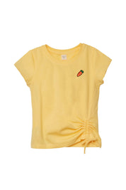 Carrot - Cute Ruched Top - Yellow - CHATTER CARROT