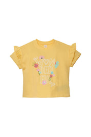 Frilly Fun Top - Yellow - CHATTER CARROT