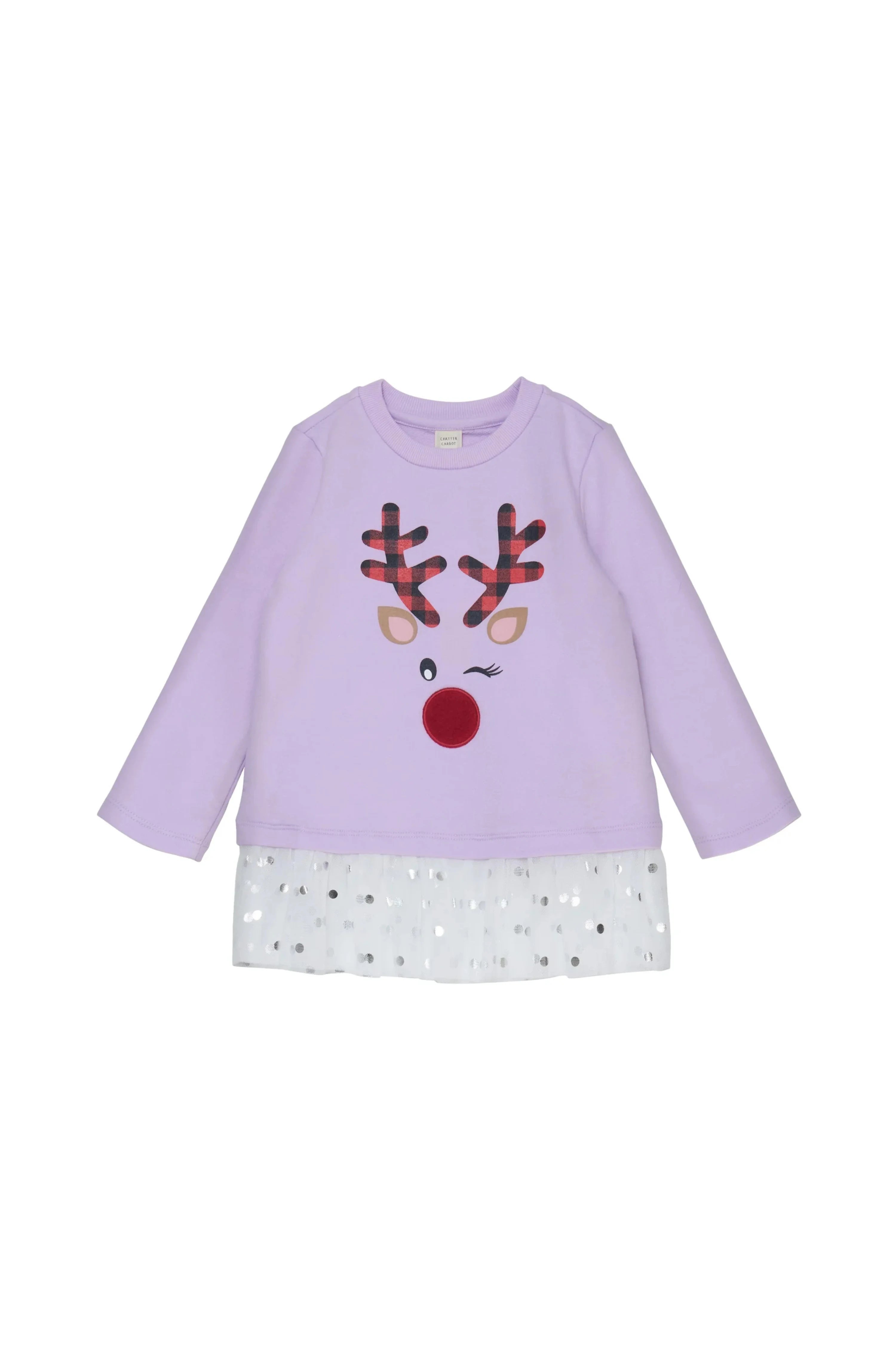 Magical Reindeer Top - Lavender - CHATTER CARROT