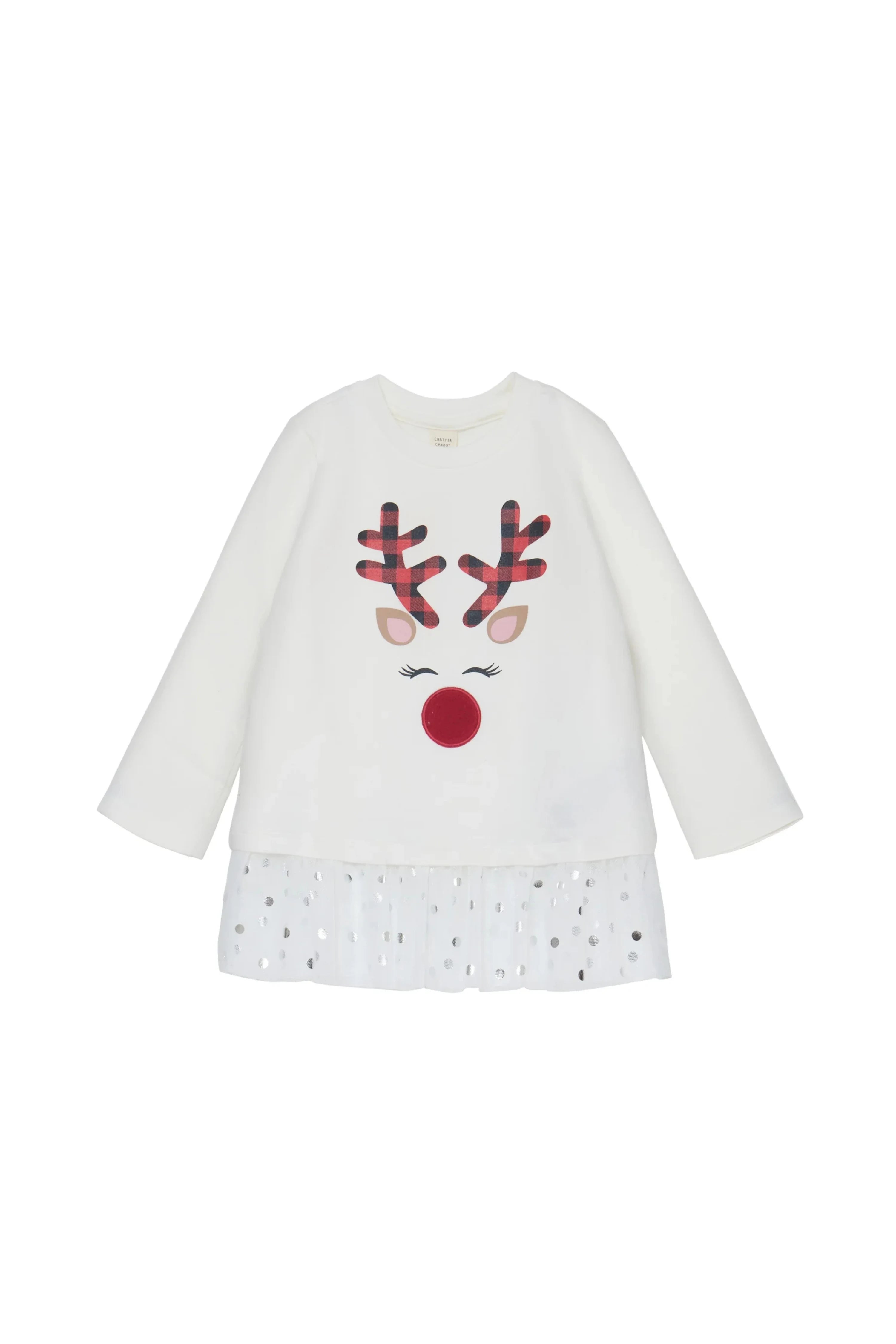 Magical Reindeer Top - White - CHATTER CARROT