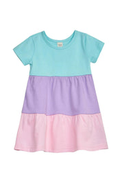 Rainbow Bright Dress (Mint/Purple/Pink) - CHATTER CARROT