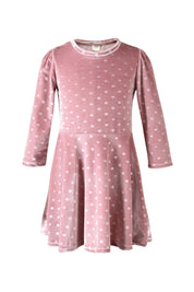 Starry Night Velvet Dress - Pink - CHATTER CARROT