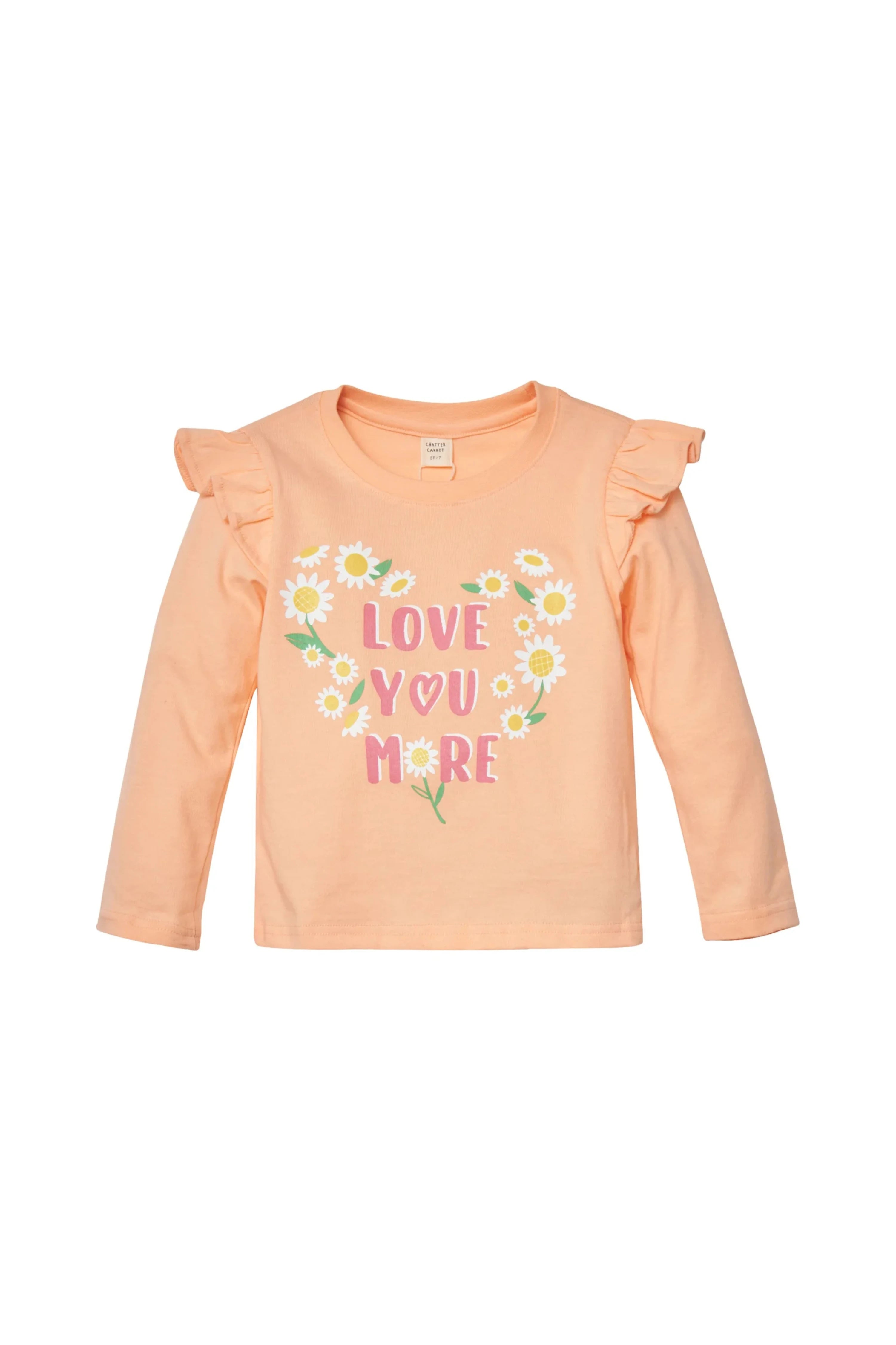 Sweetheart Ruffle Top - Peach - CHATTER CARROT